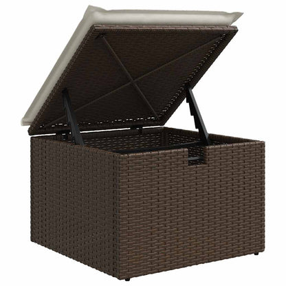 Set Divano da Giardino 4 pz con Cuscini Marrone in Polyrattan - homemem39