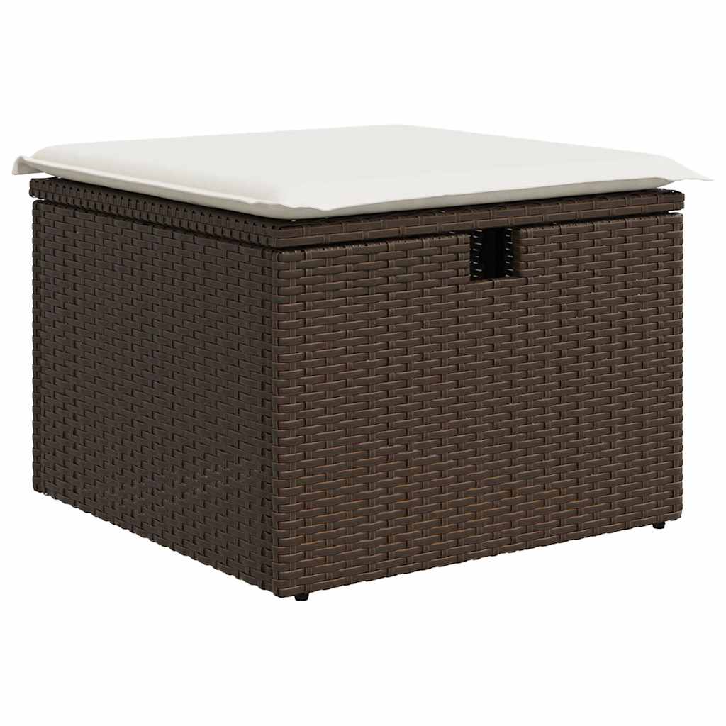 Set Divano da Giardino 6 pz con Cuscini Marrone in Polyrattan - homemem39