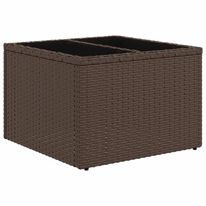Set Divani da Giardino 7 pz con Cuscini Marrone in Polyrattan | homemem39