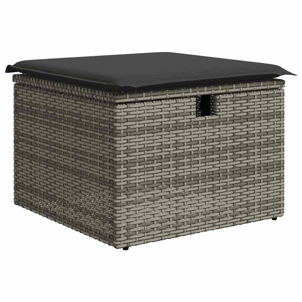 Set Divano da Giardino 8 pz con Cuscini Grigio in Polyrattan | homemem39