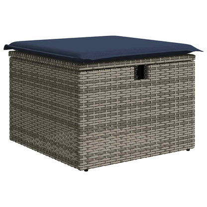 Set Divano da Giardino 8 pz con Cuscini Grigio in Polyrattan | homemem39