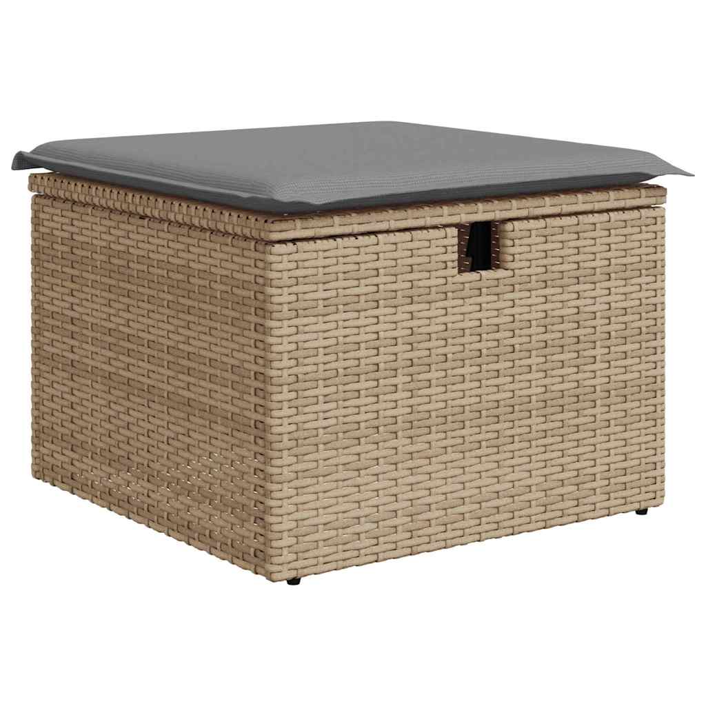 Set Divano da Giardino 6 pz con Cuscini Beige in Polyrattan - homemem39