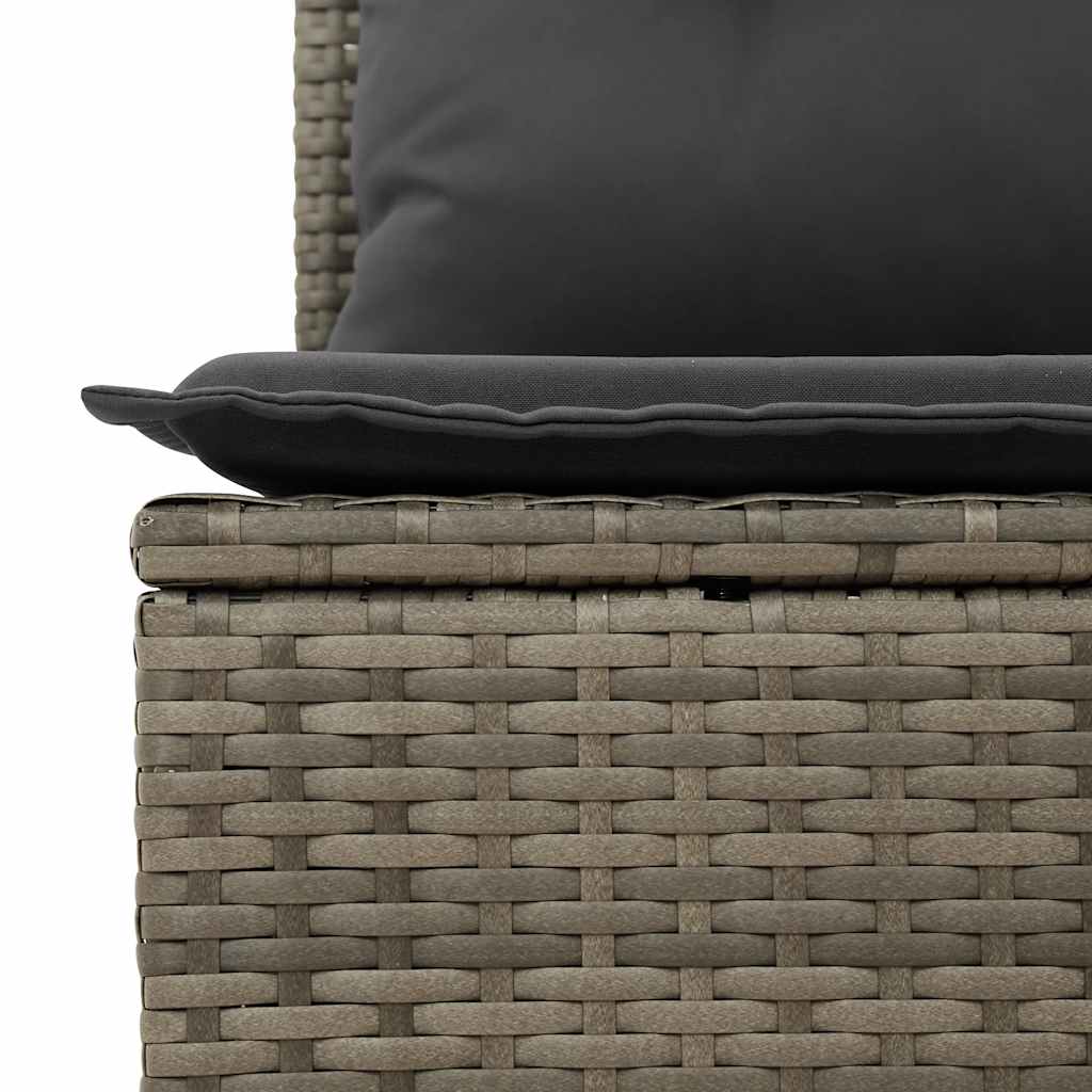 Set Divani da Giardino 4 pz con Cuscini in Polyrattan Grigio | homemem39