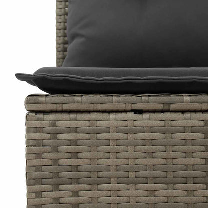 Set Divani da Giardino 4 pz con Cuscini in Polyrattan Grigio | homemem39