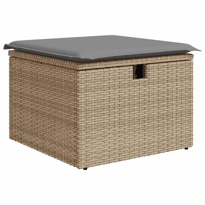 Set Divano da Giardino 5 pz con Cuscini Beige in Polyrattan - homemem39