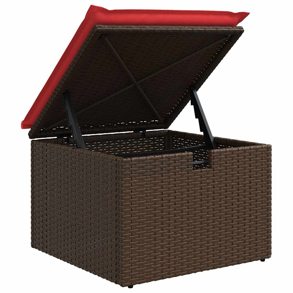 Set Divano da Giardino 6 pz con Cuscini Marrone in Polyrattan | homemem39