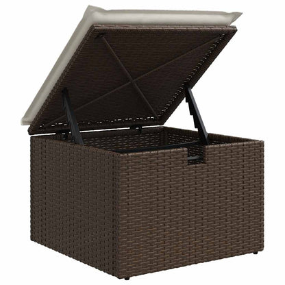 Set Divano da Giardino 6 pz con Cuscini Marrone in Polyrattan - homemem39