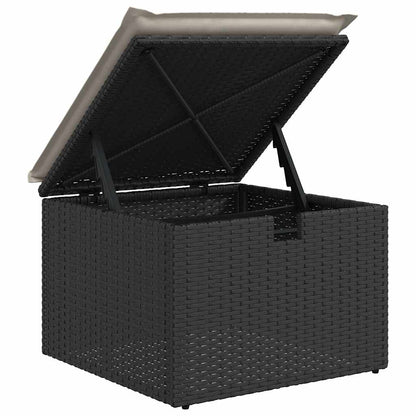 Set Divani da Giardino 9 pz con Cuscini Nero in Polyrattan | homemem39