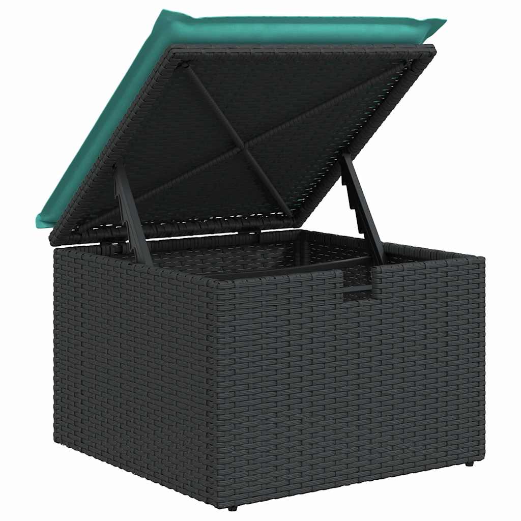 Set Divani da Giardino con Cuscini 7pz Nero Polyrattan | homemem39