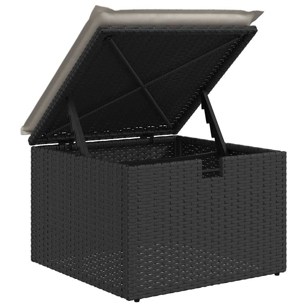 Set Divani da Giardino con Cuscini 8 pz Nero in Polyrattan | homemem39