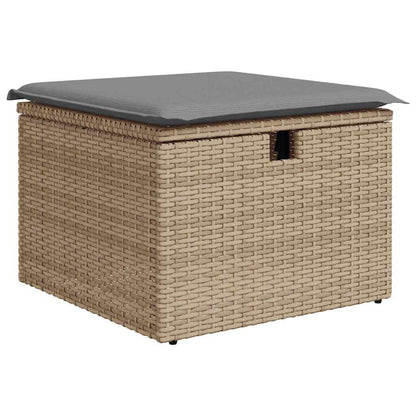 Set Divano da Giardino 5 pz con Cuscini Beige in Polyrattan - homemem39