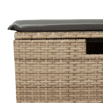 Set Divano da Giardino 5 pz con Cuscini Beige in Polyrattan - homemem39