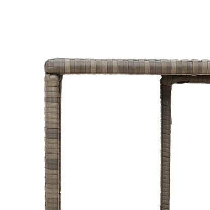 Set Divani da Giardino 11 pz con Cuscini in Polyrattan Grigio