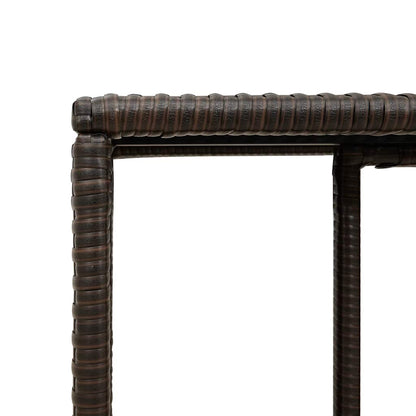 Set Divani da Giardino 11 pz con Cuscini Polyrattan Marrone