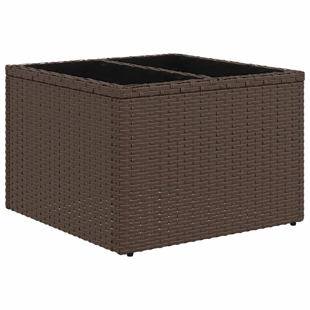 Set Divani da Giardino 11 pz con Cuscini Polyrattan Marrone | homemem39