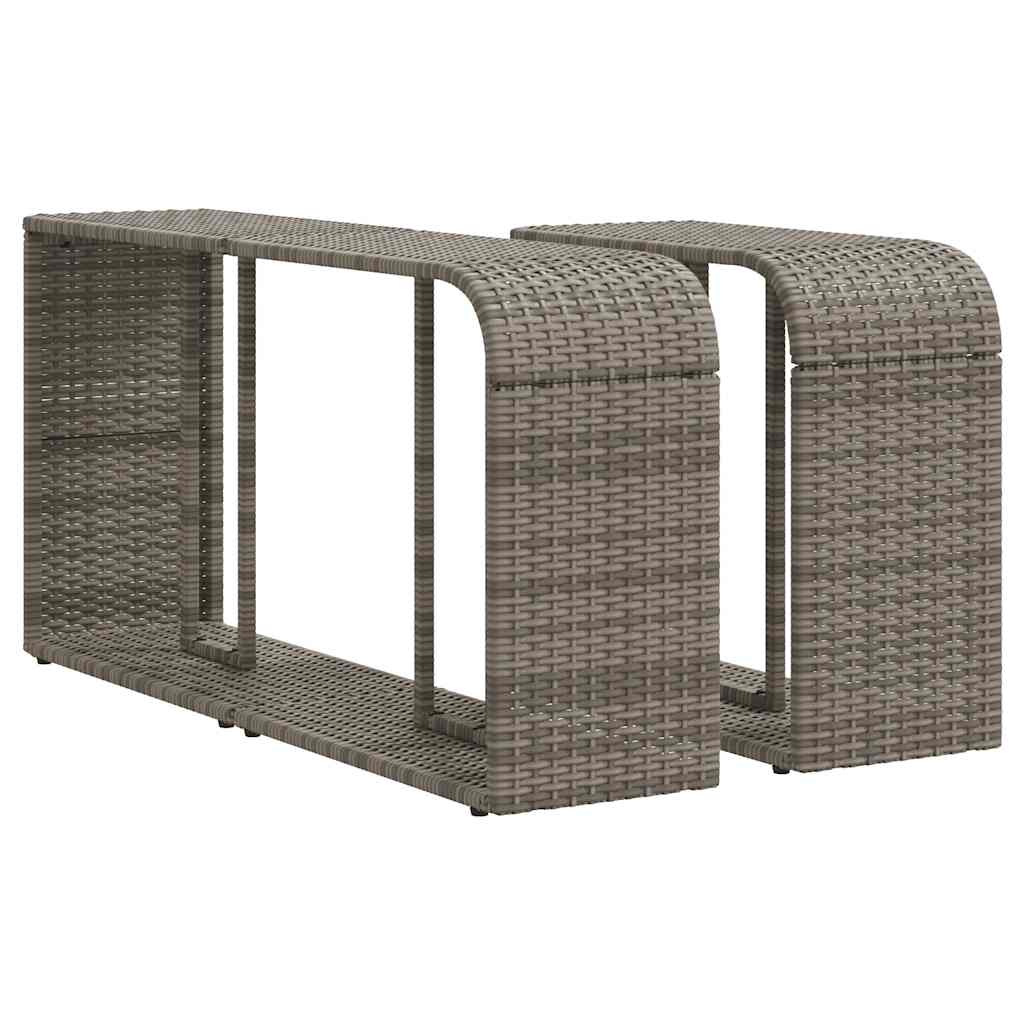 Set Divani da Giardino 11 pz con Cuscini in Polyrattan Grigio | homemem39
