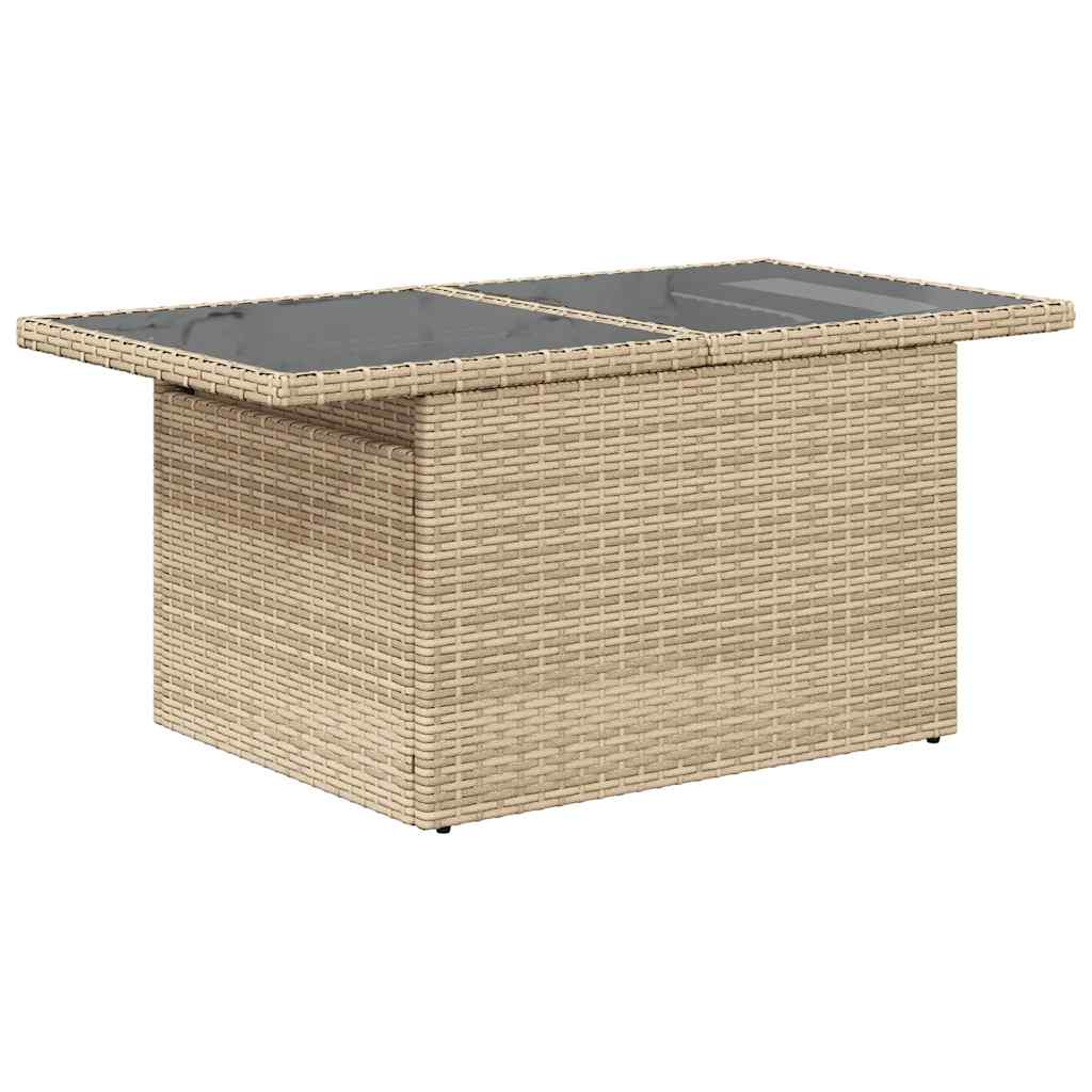 Set Divani da Giardino 7 pz con Cuscini Beige in Polyrattan - homemem39