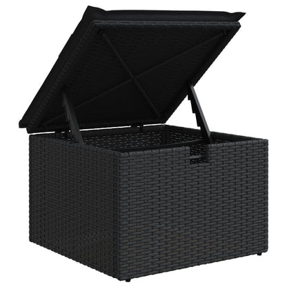 Set Divani da Giardino con Cuscini 8 pz Nero in Polyrattan | homemem39