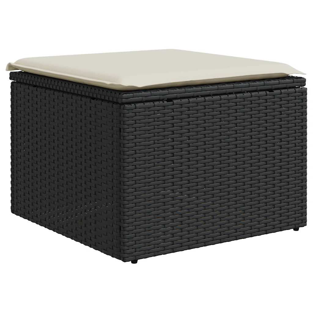 Set Divani da Giardino con Cuscini 8 pz Nero in Polyrattan | homemem39