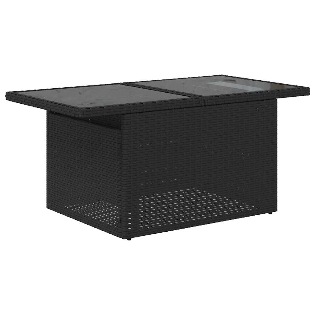 Set Divano da Giardino 6 pz con Cuscini Nero in Polyrattan - homemem39