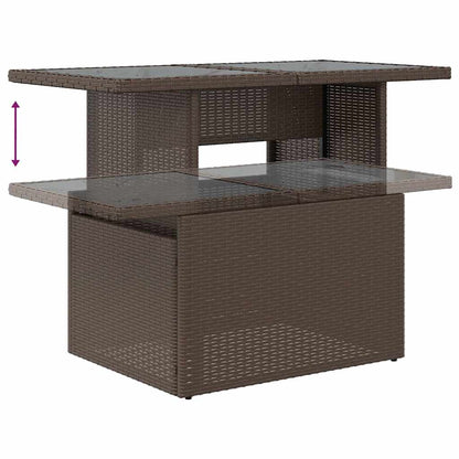 Set Divani da Giardino 8 pz con Cuscini Marrone in Polyrattan | homemem39