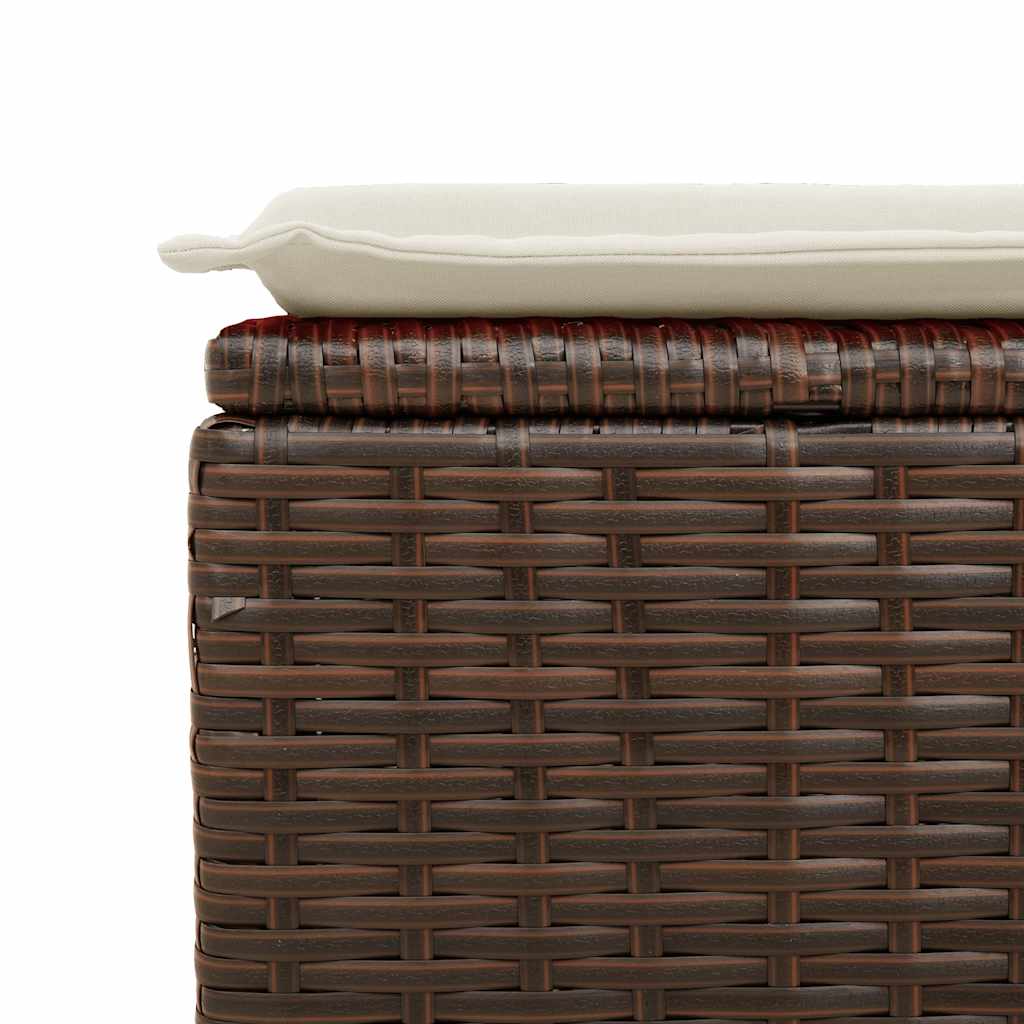 Set Divano da Giardino 6 pz con Cuscini Marrone in Polyrattan