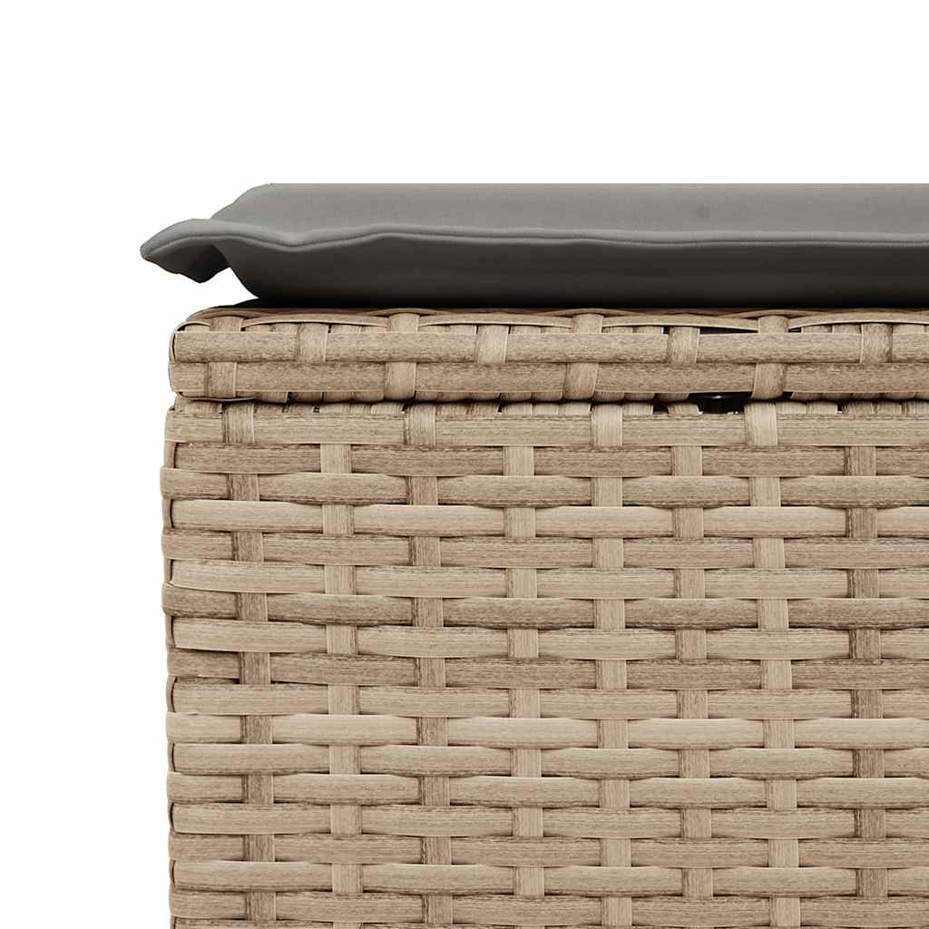Set Divano da Giardino 8 pz con Cuscini Beige in Polyrattan