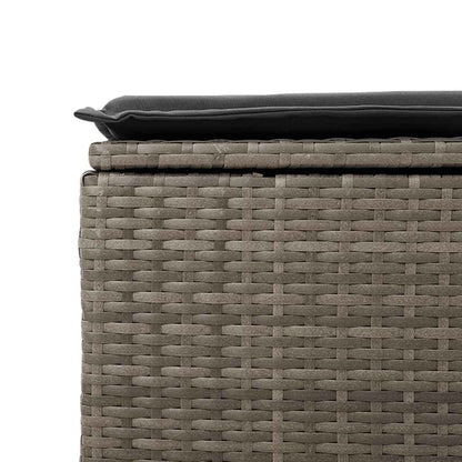 Set Divano da Giardino 8 pz con Cuscini Grigio in Polyrattan