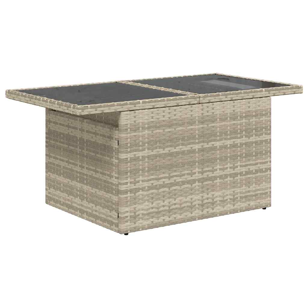 Set Divano Giardino 10 pz con Cuscini Grigio Chiaro Polyrattan | homemem39