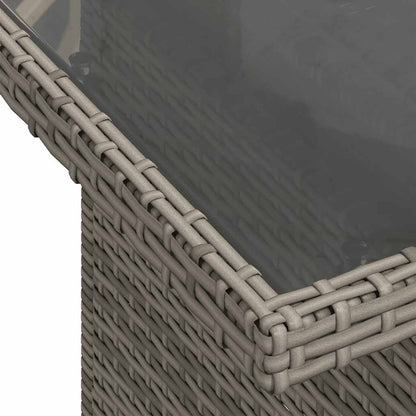 Set Divani Giardino 11 pz con Cuscini Polyrattan Acacia Grigio