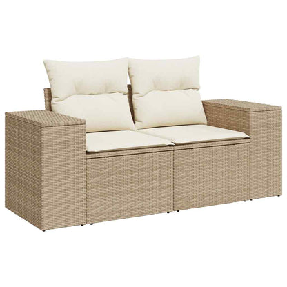 Set Divano da Giardino 8 pz con Cuscini Beige in Polyrattan | homemem39
