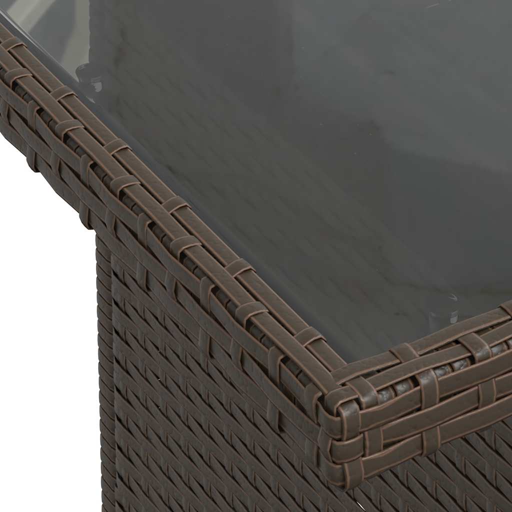 Set Divani Giardino 7 pz con Cuscini Polyrattan Acacia Marrone