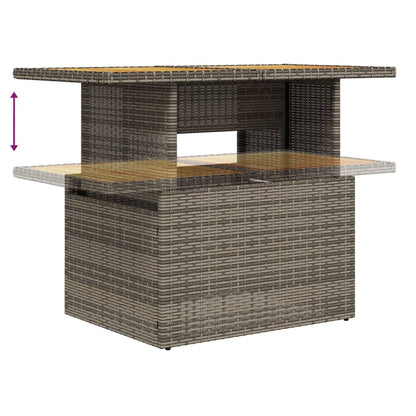 Set Divano da Giardino 9 pz con Cuscini Grigio in Polyrattan | homemem39