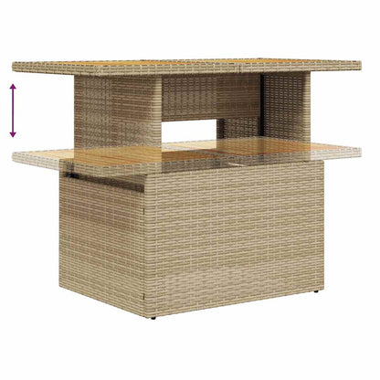 Set Divani da Giardino 7 pz con Cuscini Beige in Polyrattan | homemem39