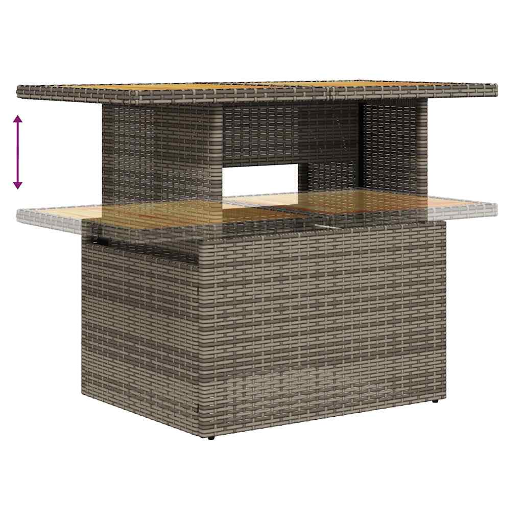 Set Divano da Giardino 5 pz con Cuscini Grigio in Polyrattan