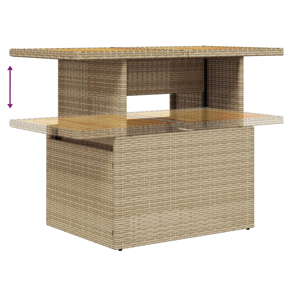 Set Divano da Giardino 6 pz con Cuscini Beige in Polyrattan | homemem39