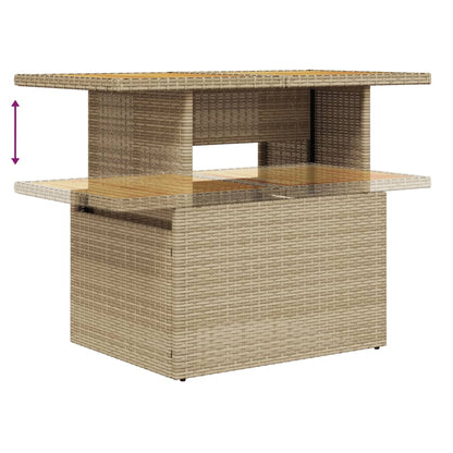 Set Divano da Giardino 6 pz con Cuscini Beige in Polyrattan | homemem39