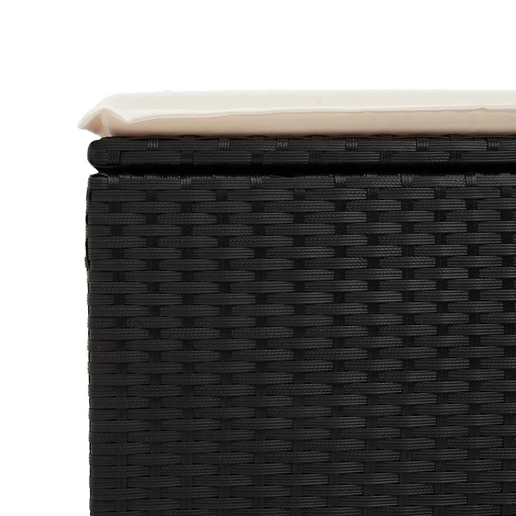 Set Divani da Giardino con Cuscini 8 pz Nero in Polyrattan