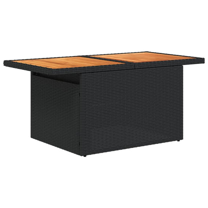 Set Divani da Giardino 5 pz con Cuscini in Polyrattan Nero