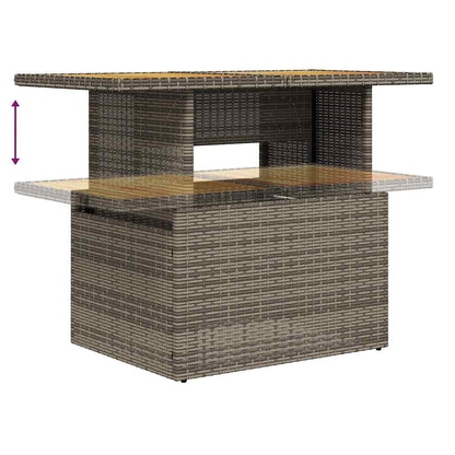 Set Divani da Giardino 7 pz con Cuscini Grigio in Polyrattan | homemem39