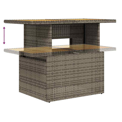 Set Divano da Giardino 6 pz con Cuscini Grigio in Polyrattan | homemem39