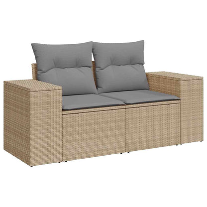 Set Divano da Giardino 5 pz con Cuscini Beige in Polyrattan | homemem39