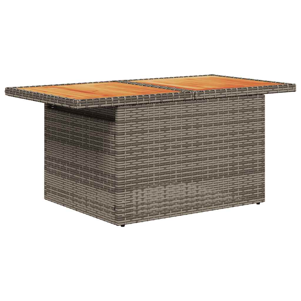 Set Divano da Giardino 5 pz con Cuscini Grigio in Polyrattan