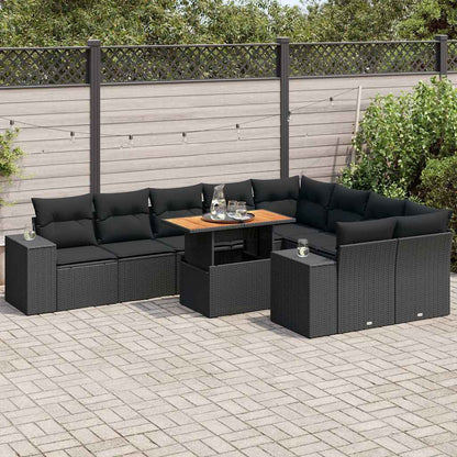 Set Divani Giardino 10pz con Cuscini in Acacia