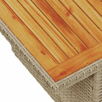 Divano da Giardino 10 pz con Cuscini Beige in Polyrattan Acacia