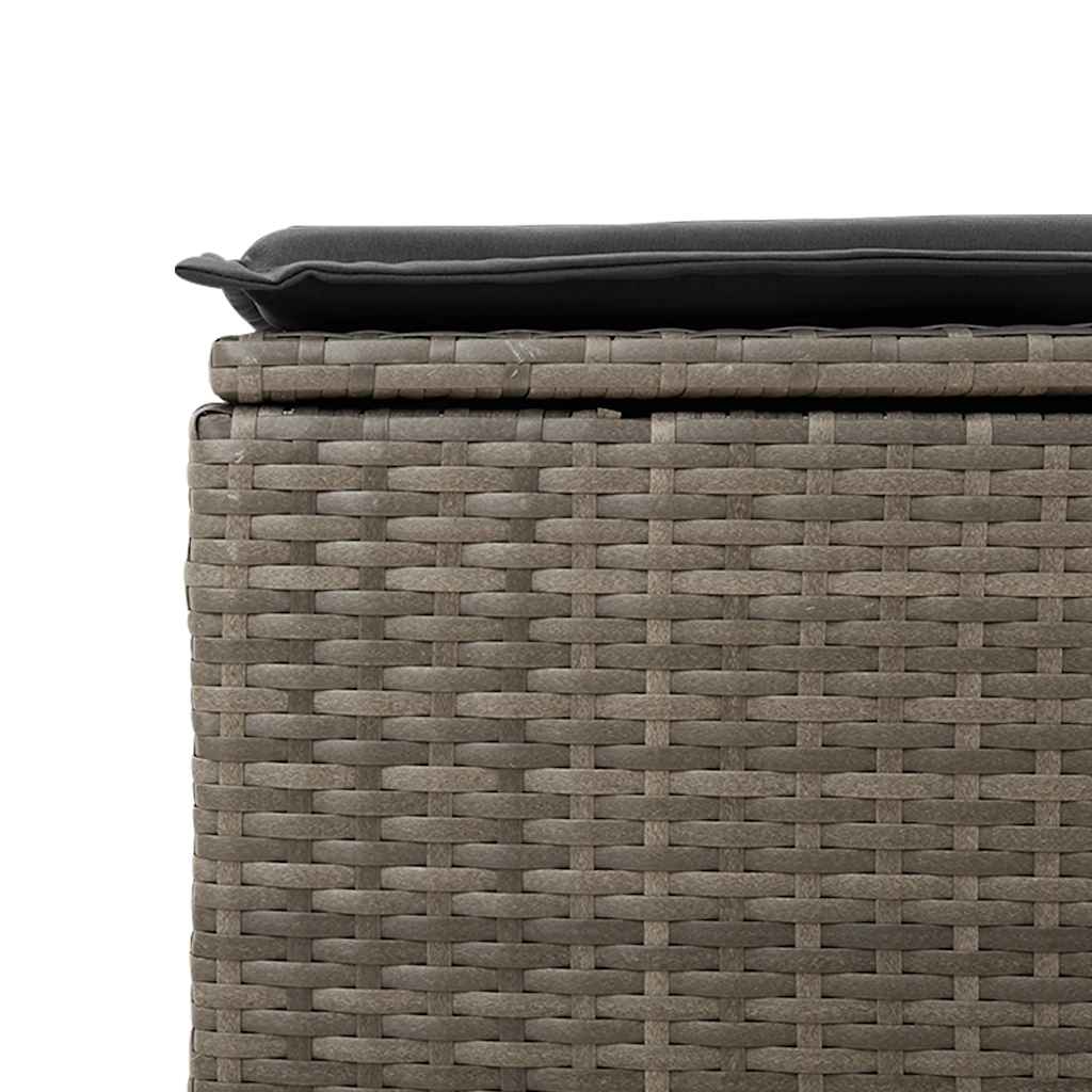 Set Divano da Giardino 8pz con Cuscini Grigio Polyrattan Acacia