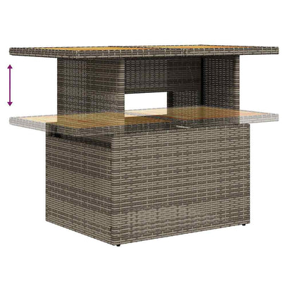Set Divano da Giardino 5 pz con Cuscini Grigio in Polyrattan | homemem39
