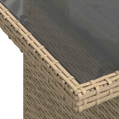 Set Divano da Giardino 9 pz con Cuscini Beige Polyrattan Acacia