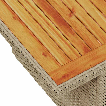 Set Divano da Giardino 5 pz con Cuscini Beige Polyrattan Acacia | homemem39