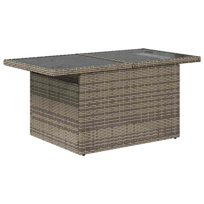 Set Divani da Giardino 7pz con Cuscini Grigio Polyrattan Acacia